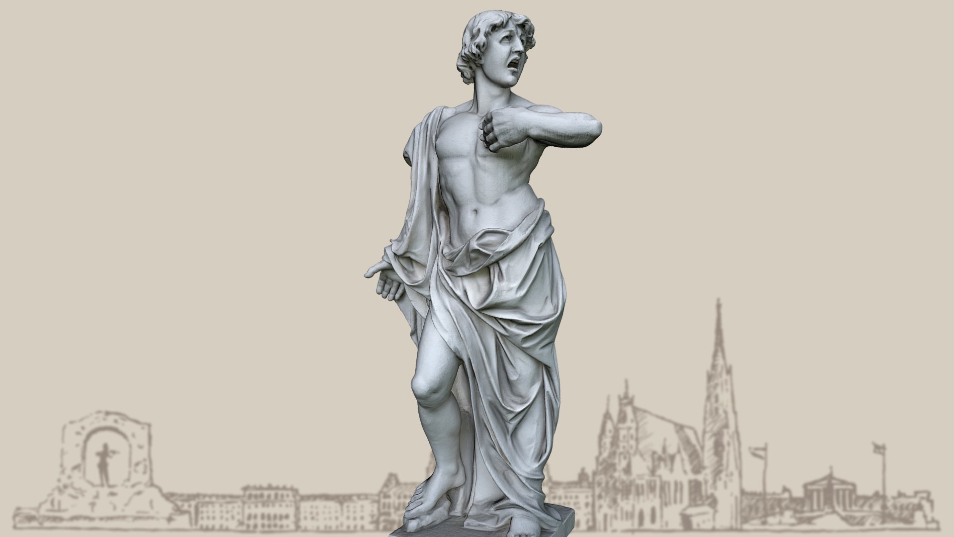 Attikafigur Tenor