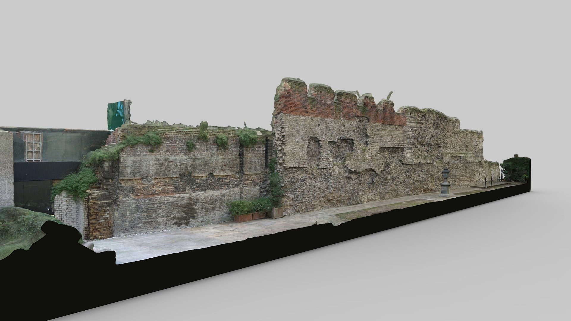 London Roman Wall Alphage Garden 2019
