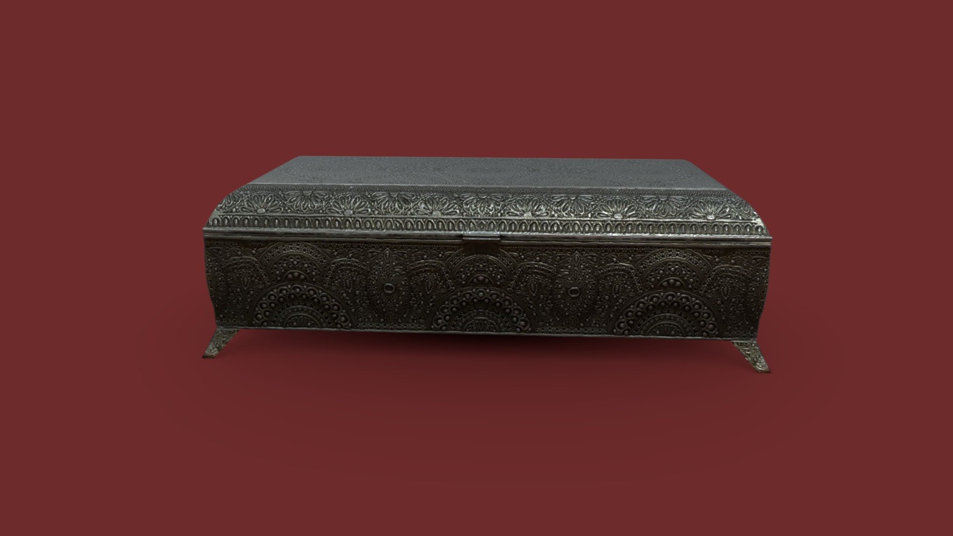 Ornamental Metal Box, Low-Poly