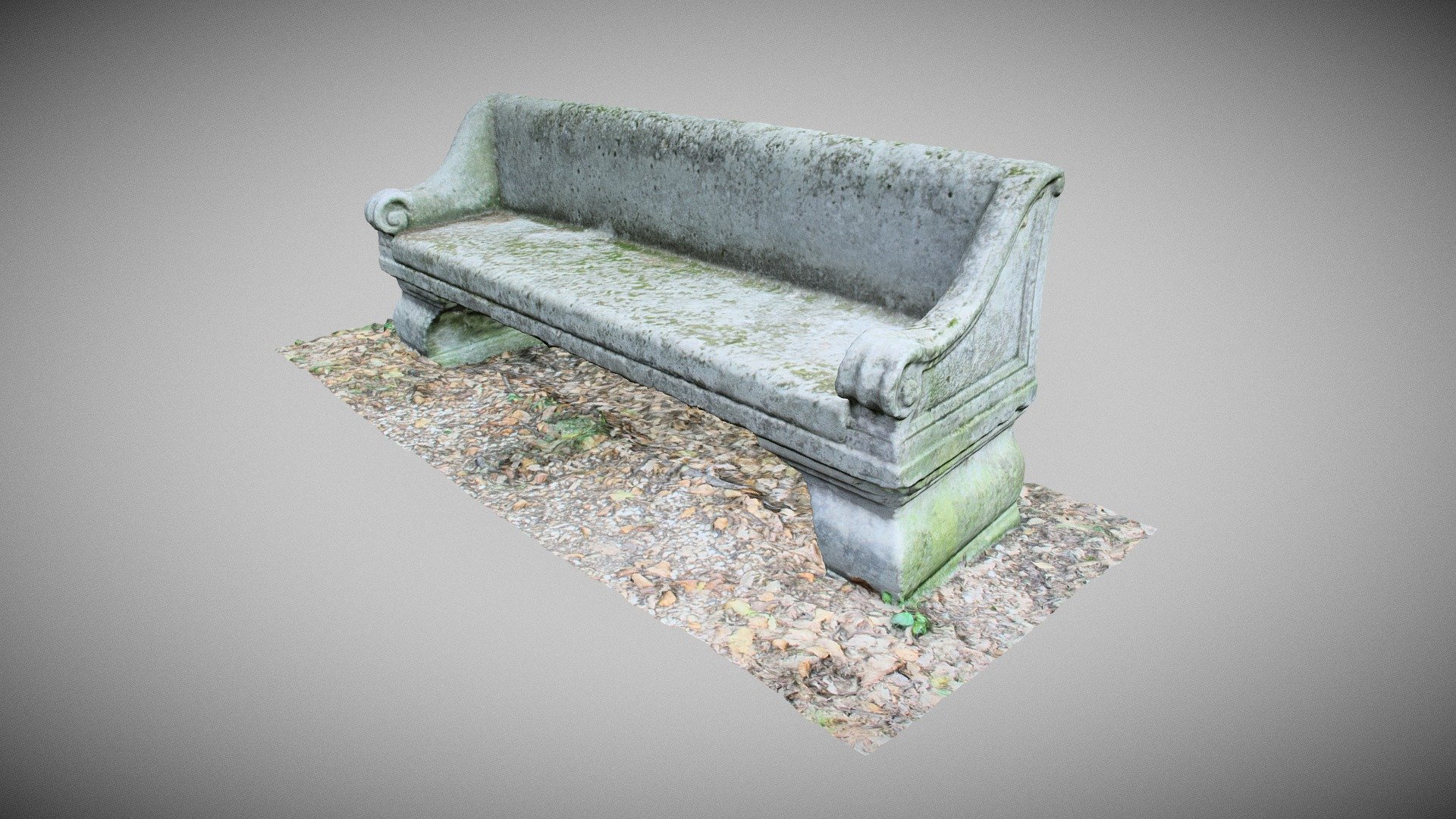 Old stone bench