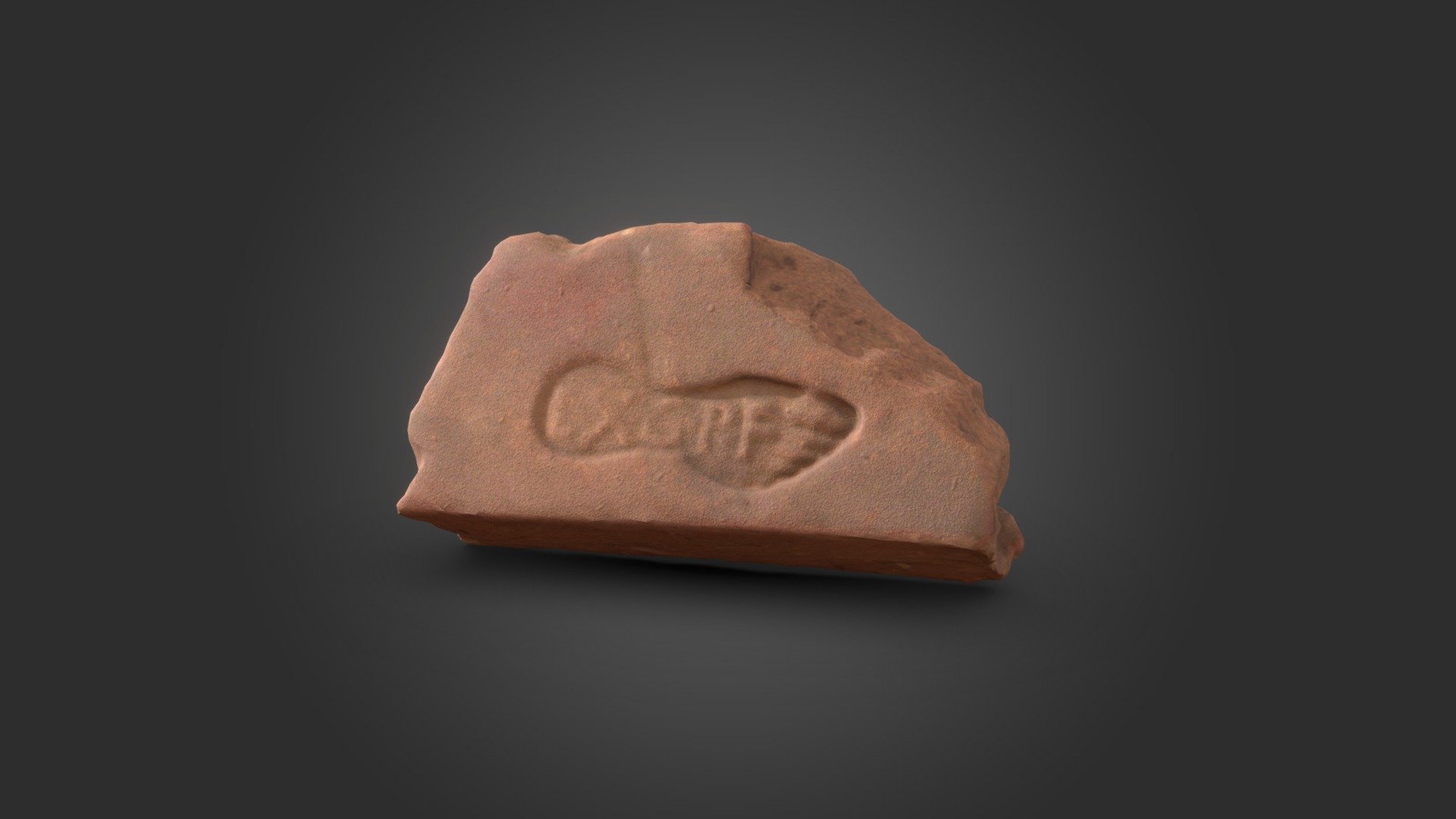 Romeinse dakpan met stempel