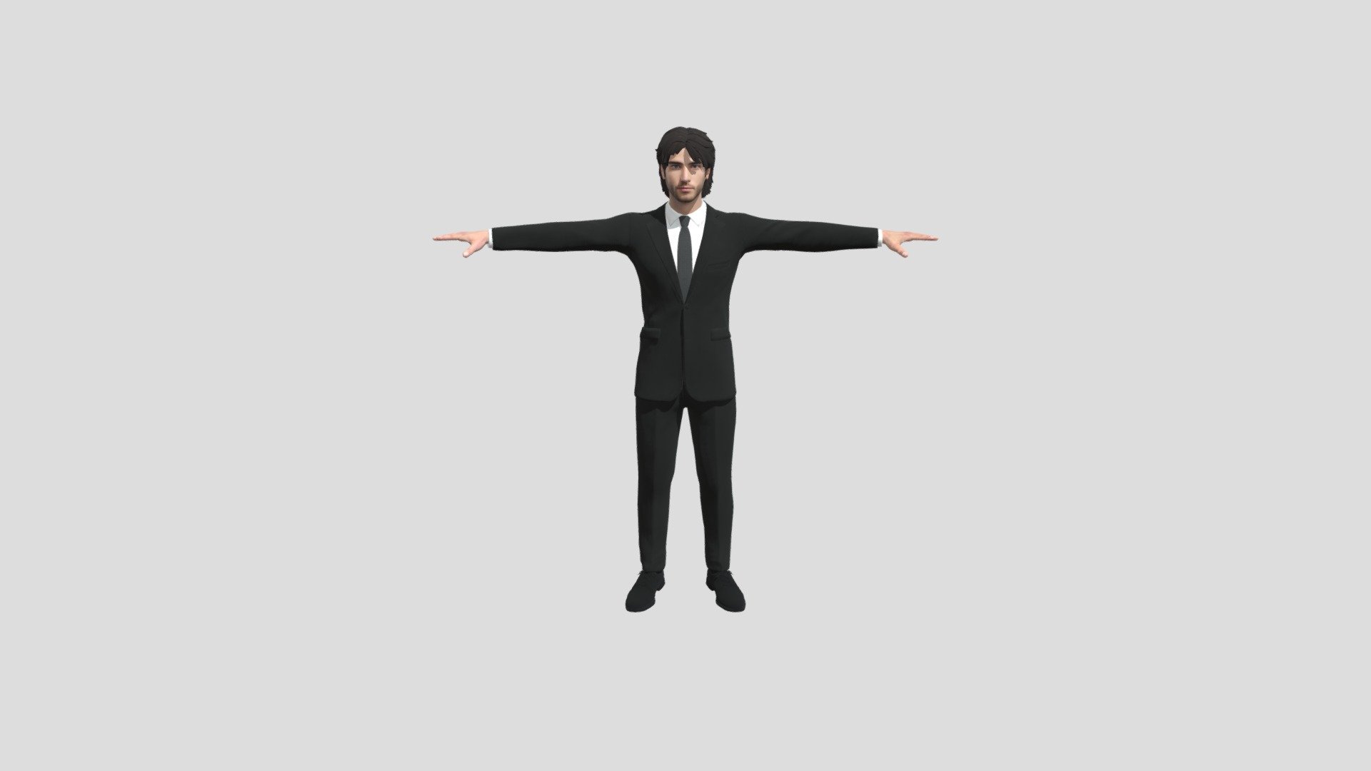 Male Character in Suit