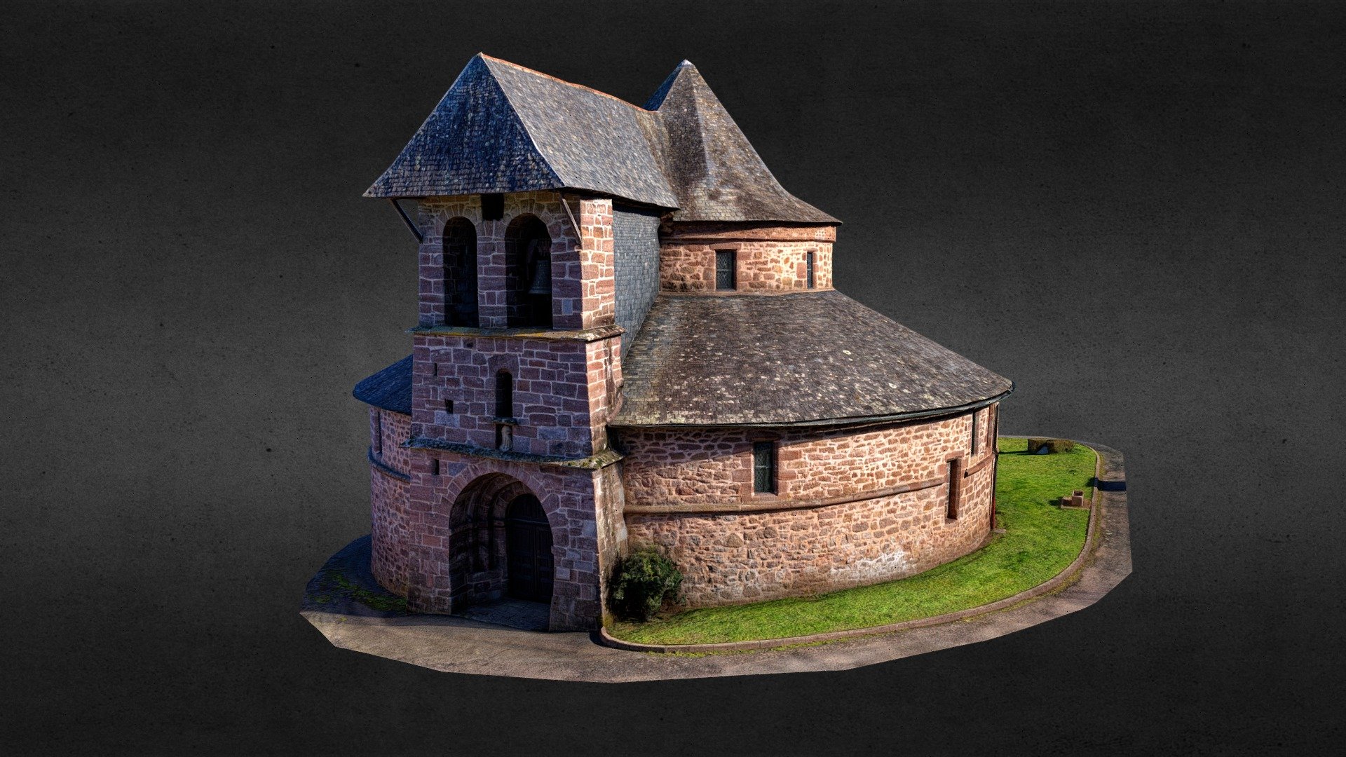 Church in rotunda (LowPoly)