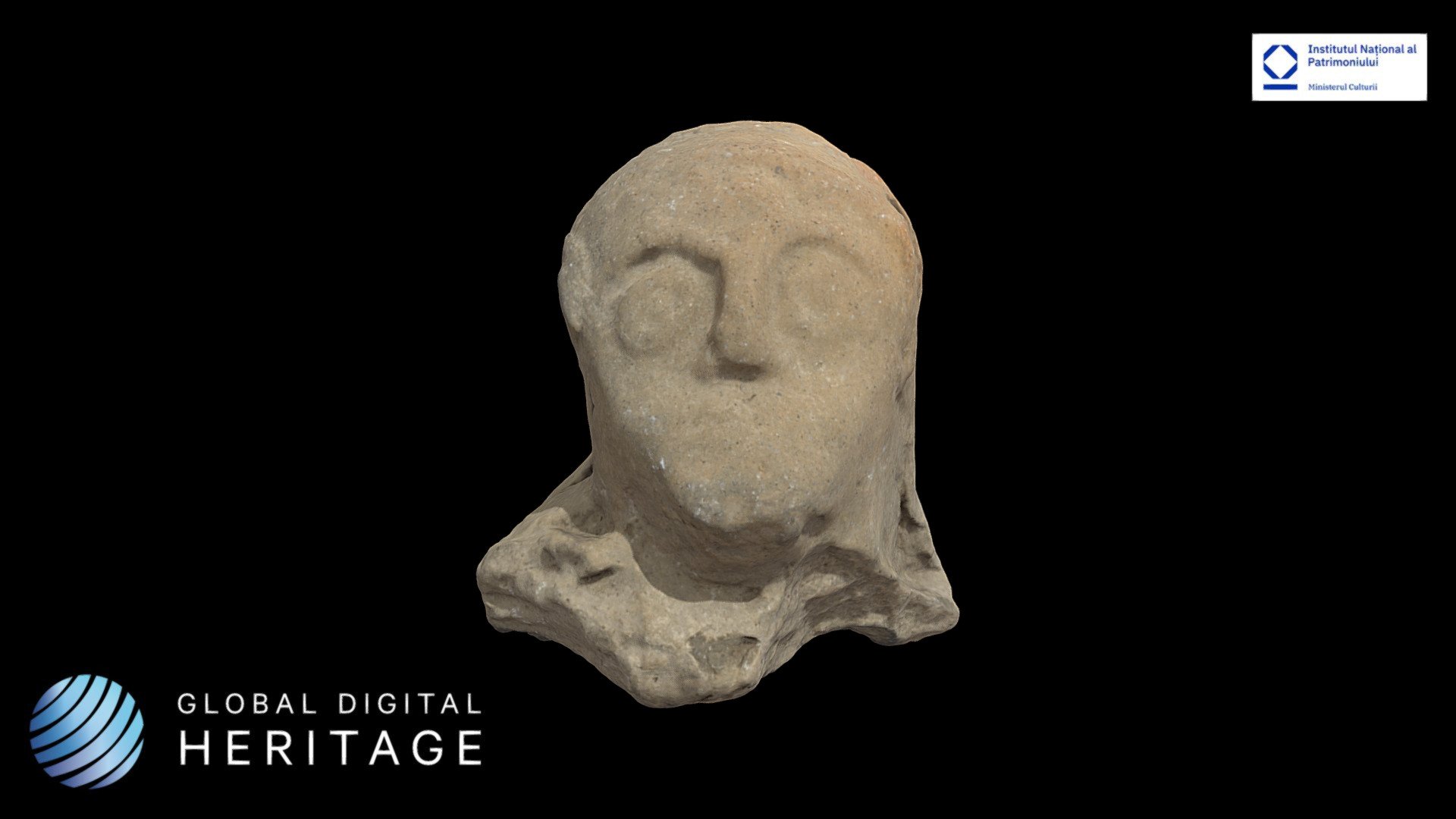 Ceramic Anthropomorphic head fragment