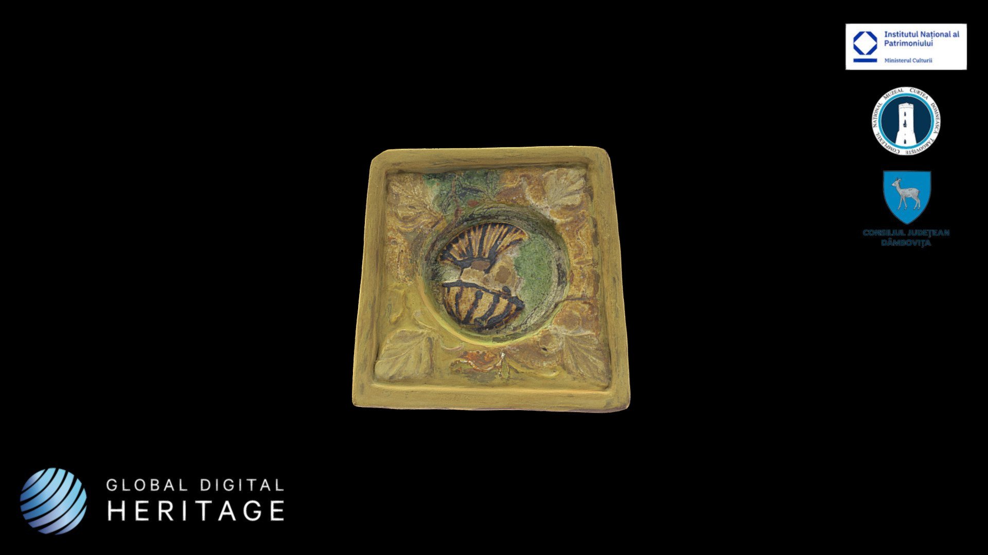Glazed stove tile
