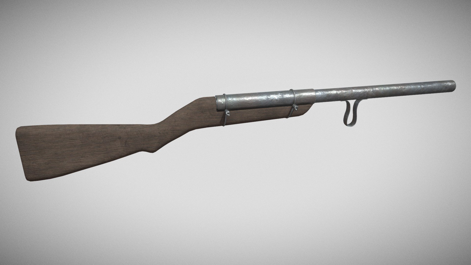 Richardson Model R-5 Slam Fire Shotgun Low Poly