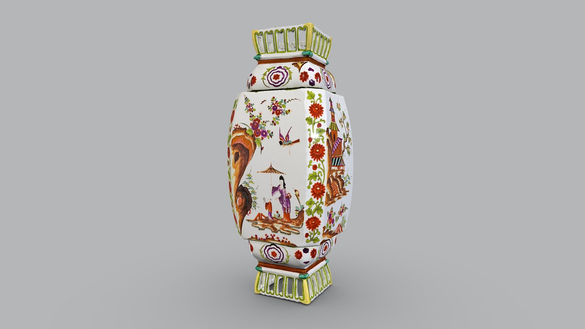 Laterne mit Chinoiseriedekor, Meissen