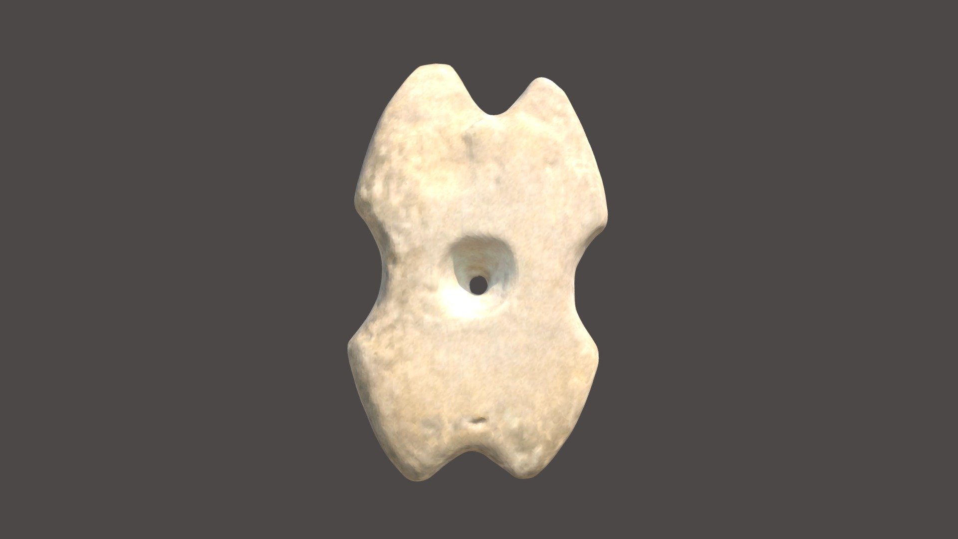 FR046, Middle Woodland, reel shaped gorget