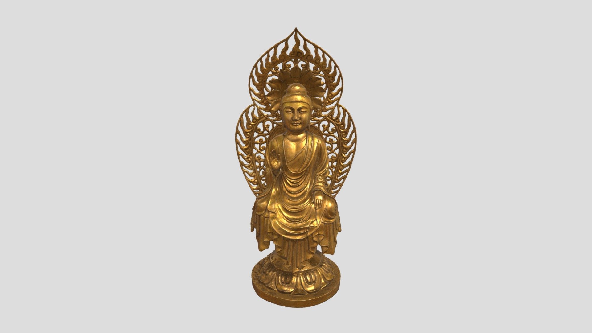Gilt-bronze Seated Buddha