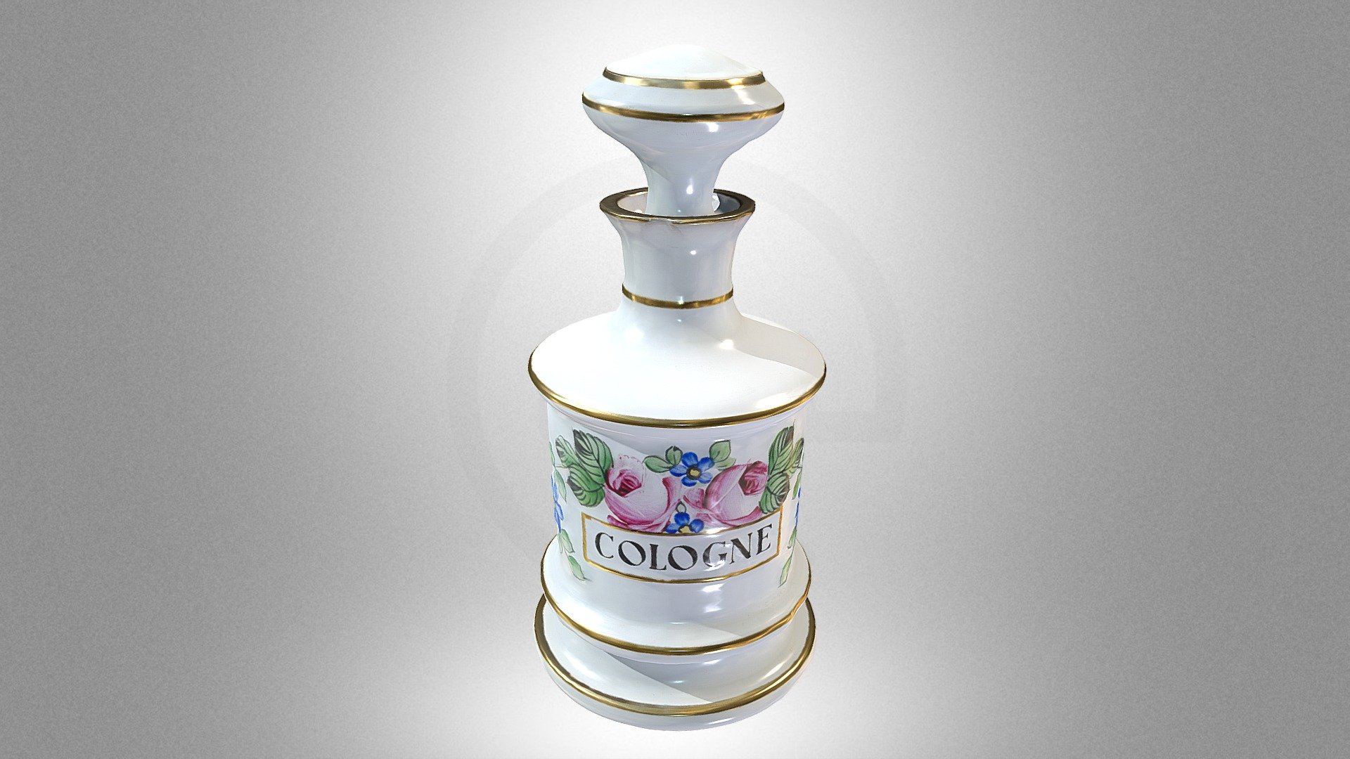 A cologne bottle