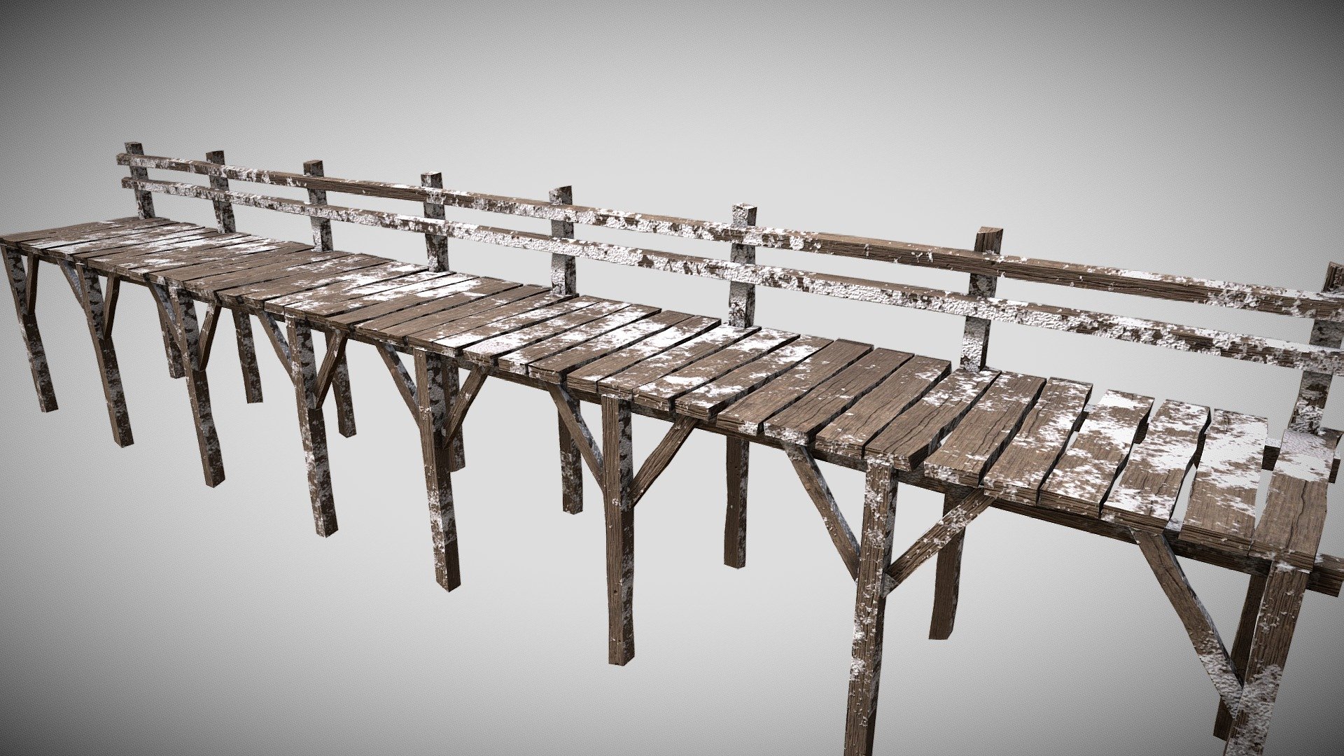 Snowy bridge