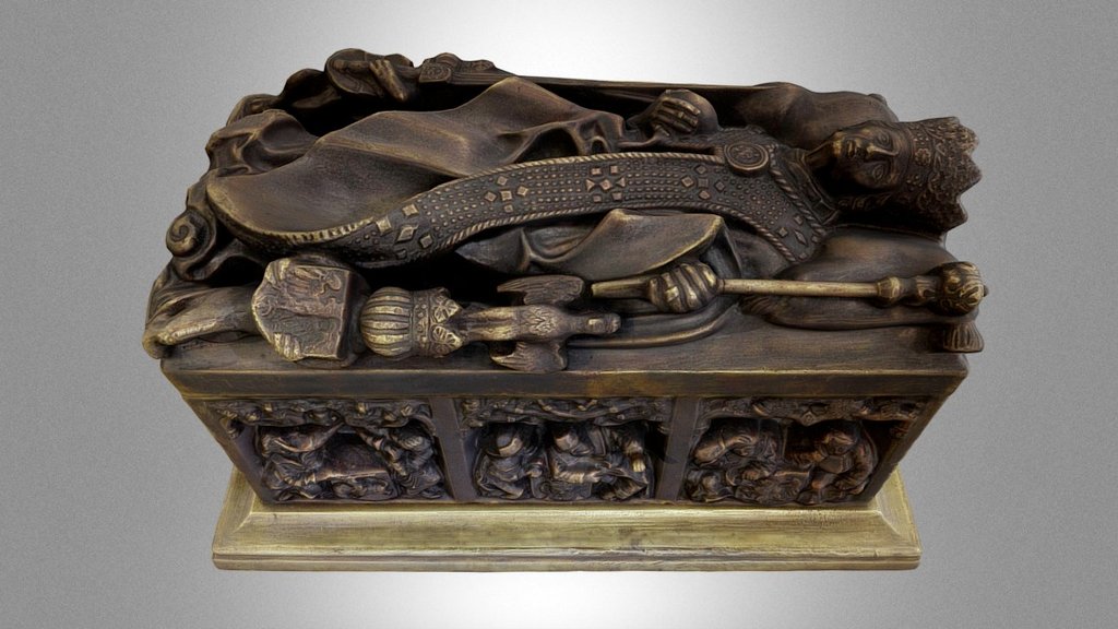 Miniature of the sarcophagus of Casimir IV