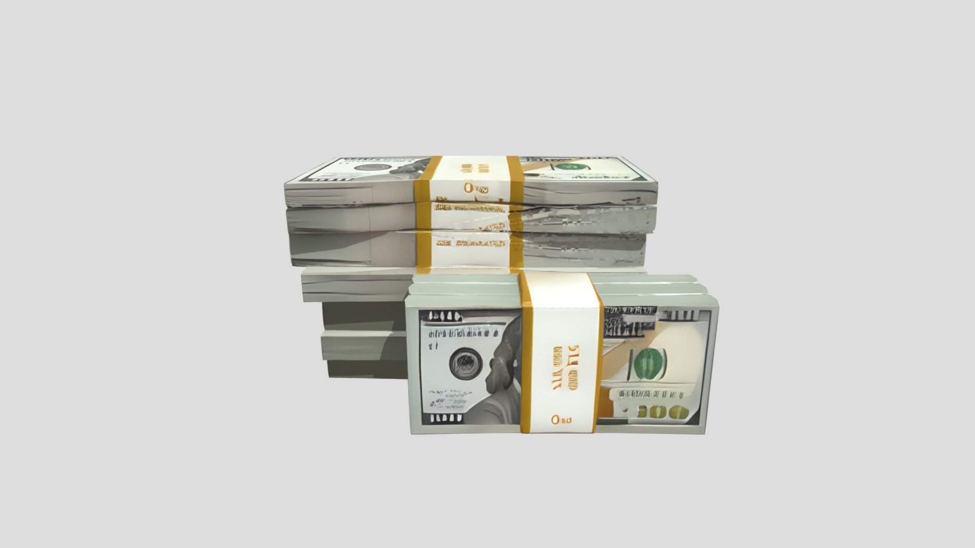 Stacks of US dollar bills