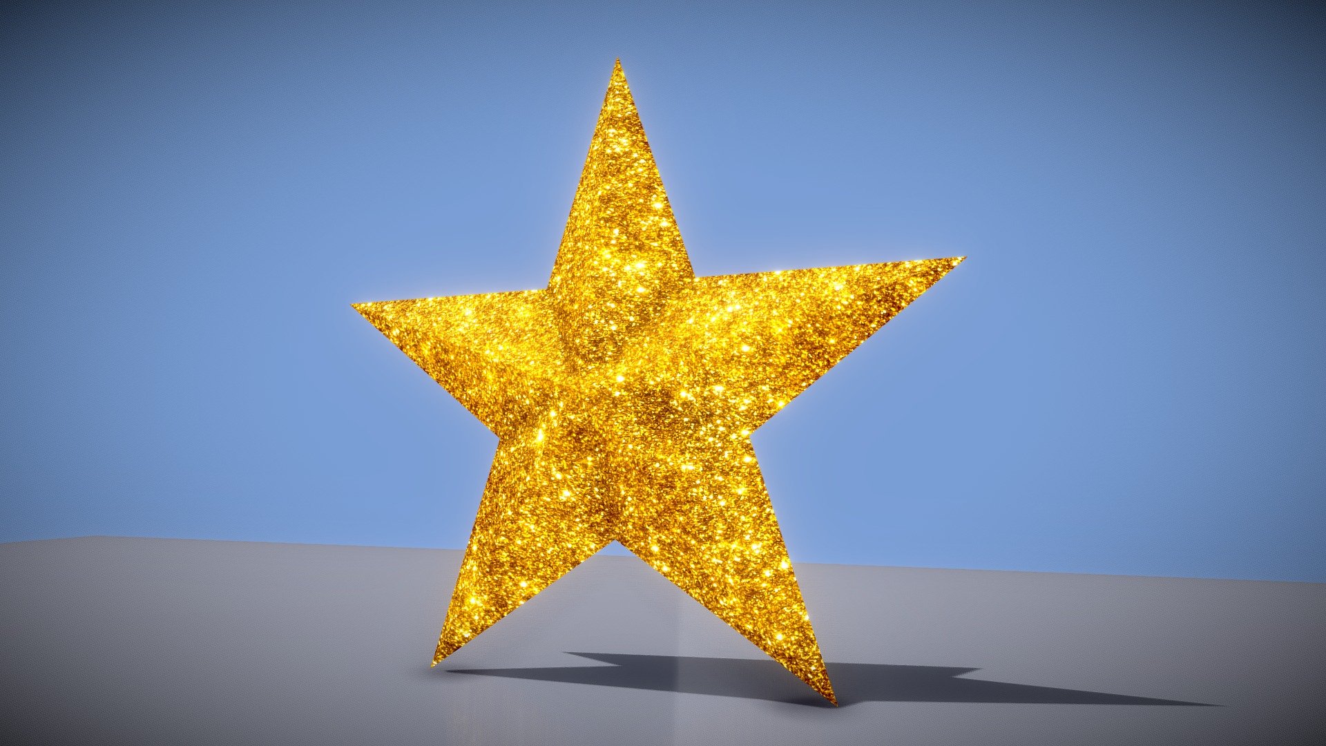Gold Glitter Star