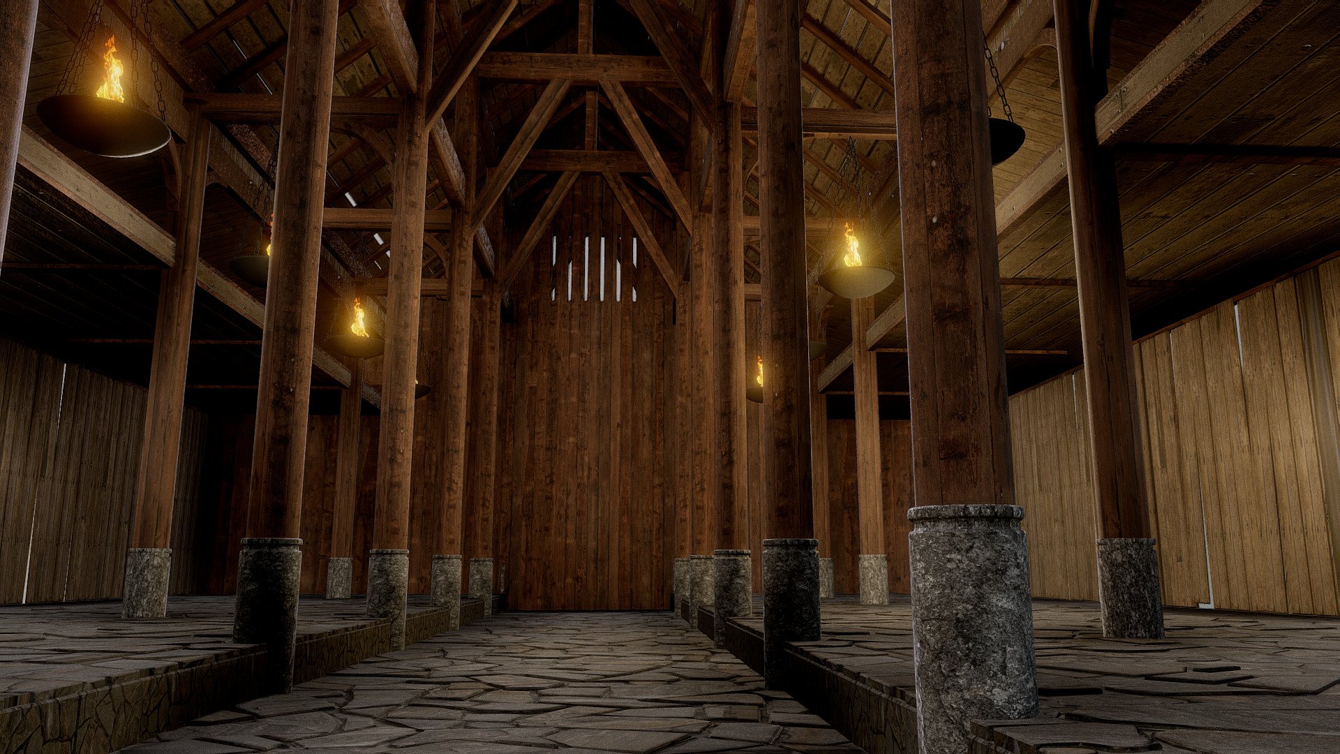 wooden castle interior