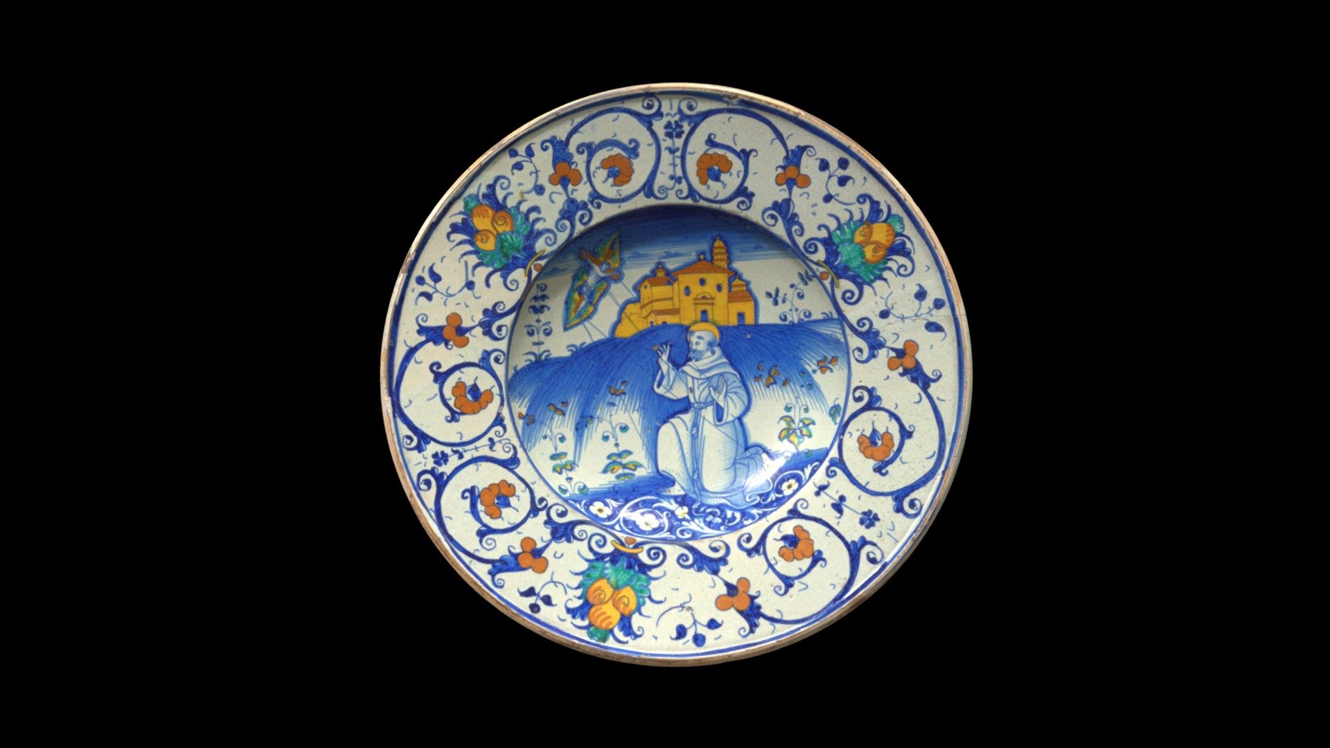 1988.95 Bowl Depicting Saint Francis