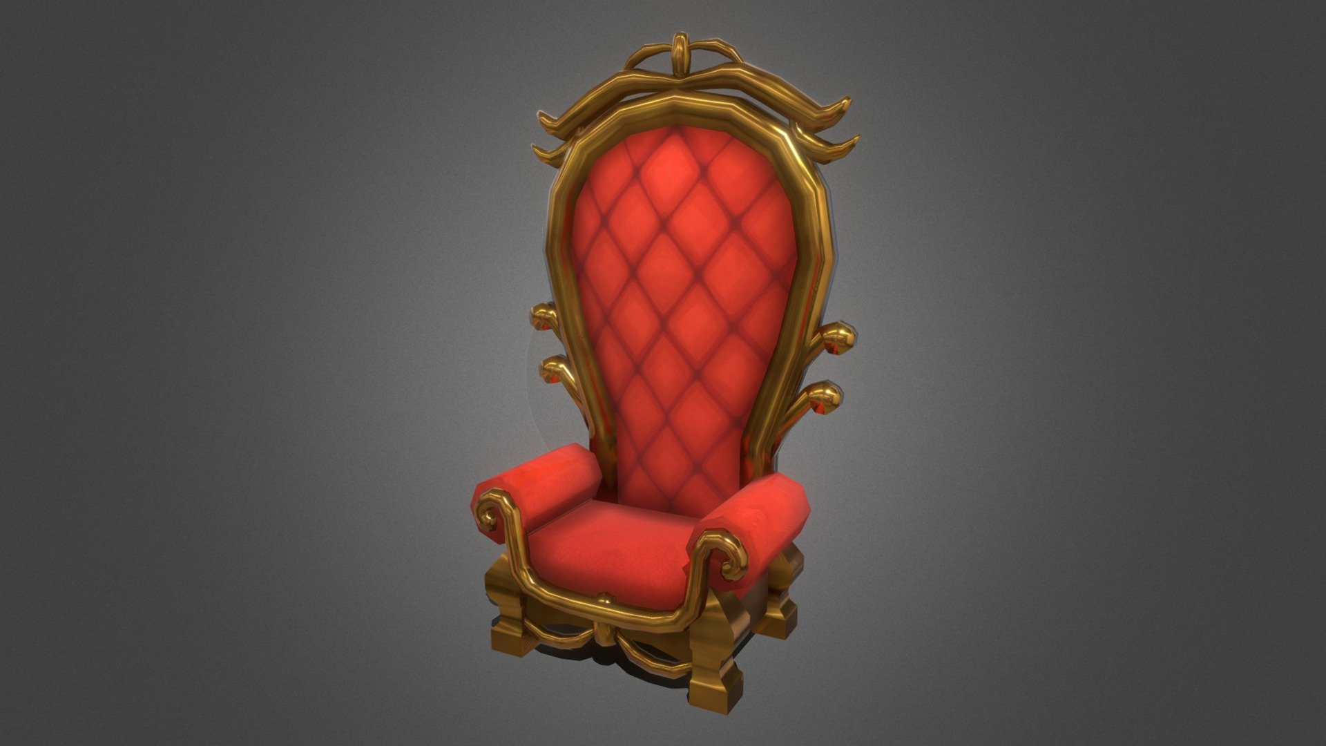 Stylized Throne ( lowpoly )