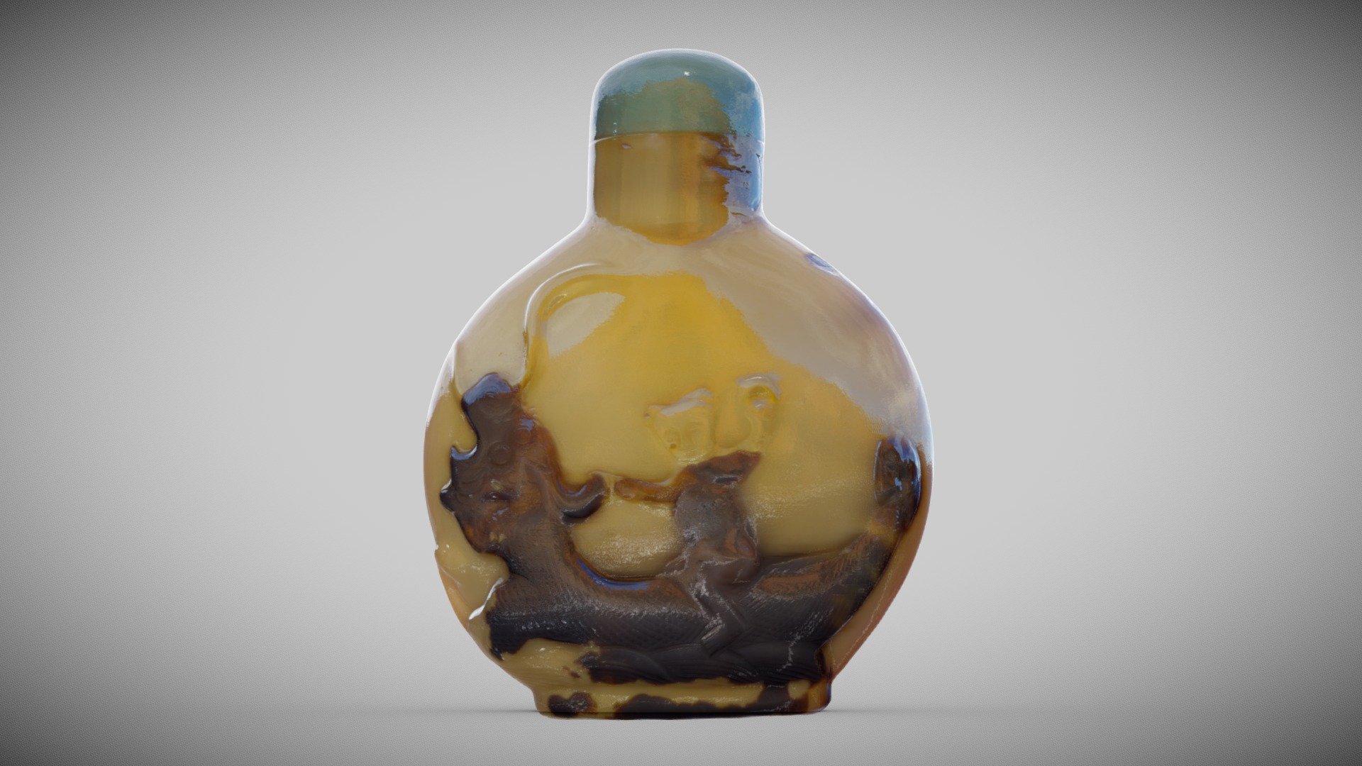 A snuffbox with the motif of a boy