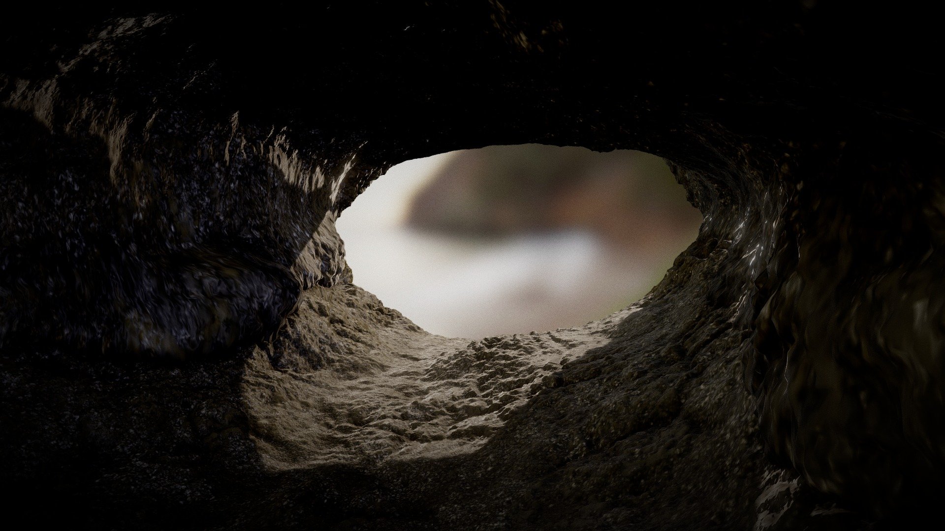 Small Cave scene with opening