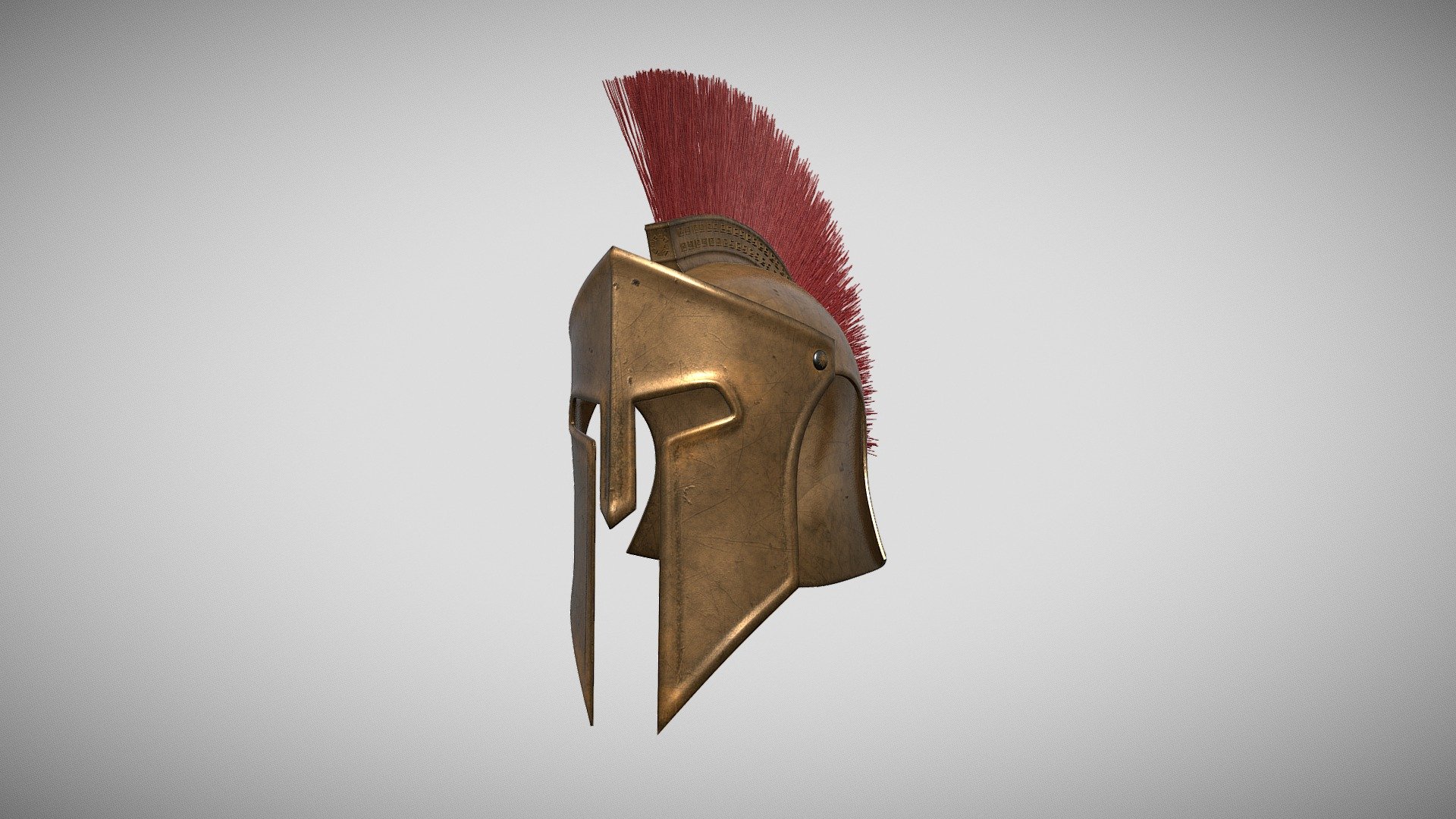 3D Spartan Helmet - High Poly