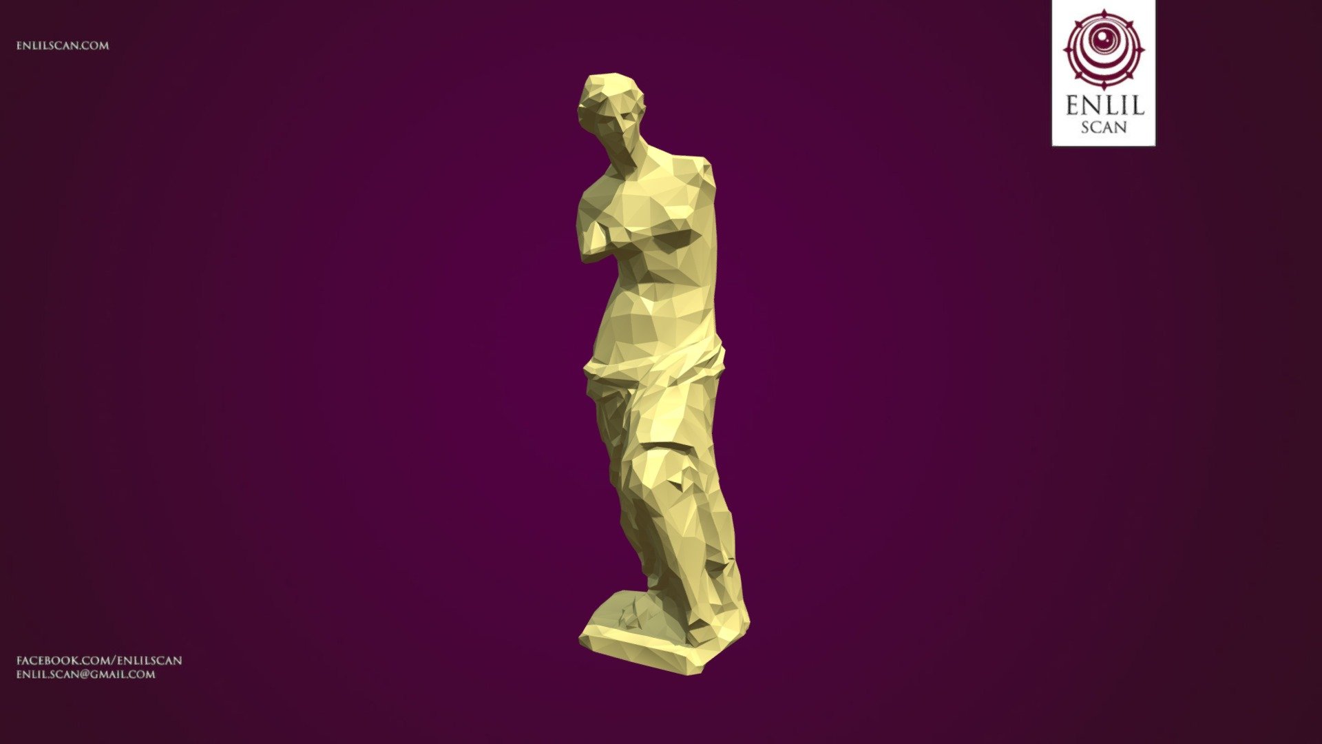 Polygonal Venus Statue - Low Poly