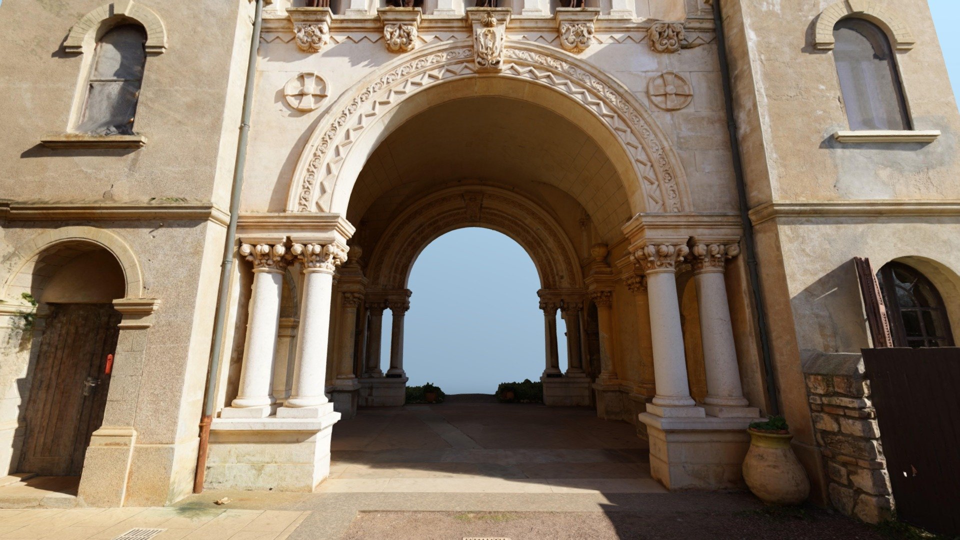 Arched Walkway of the Monastery of Lerins