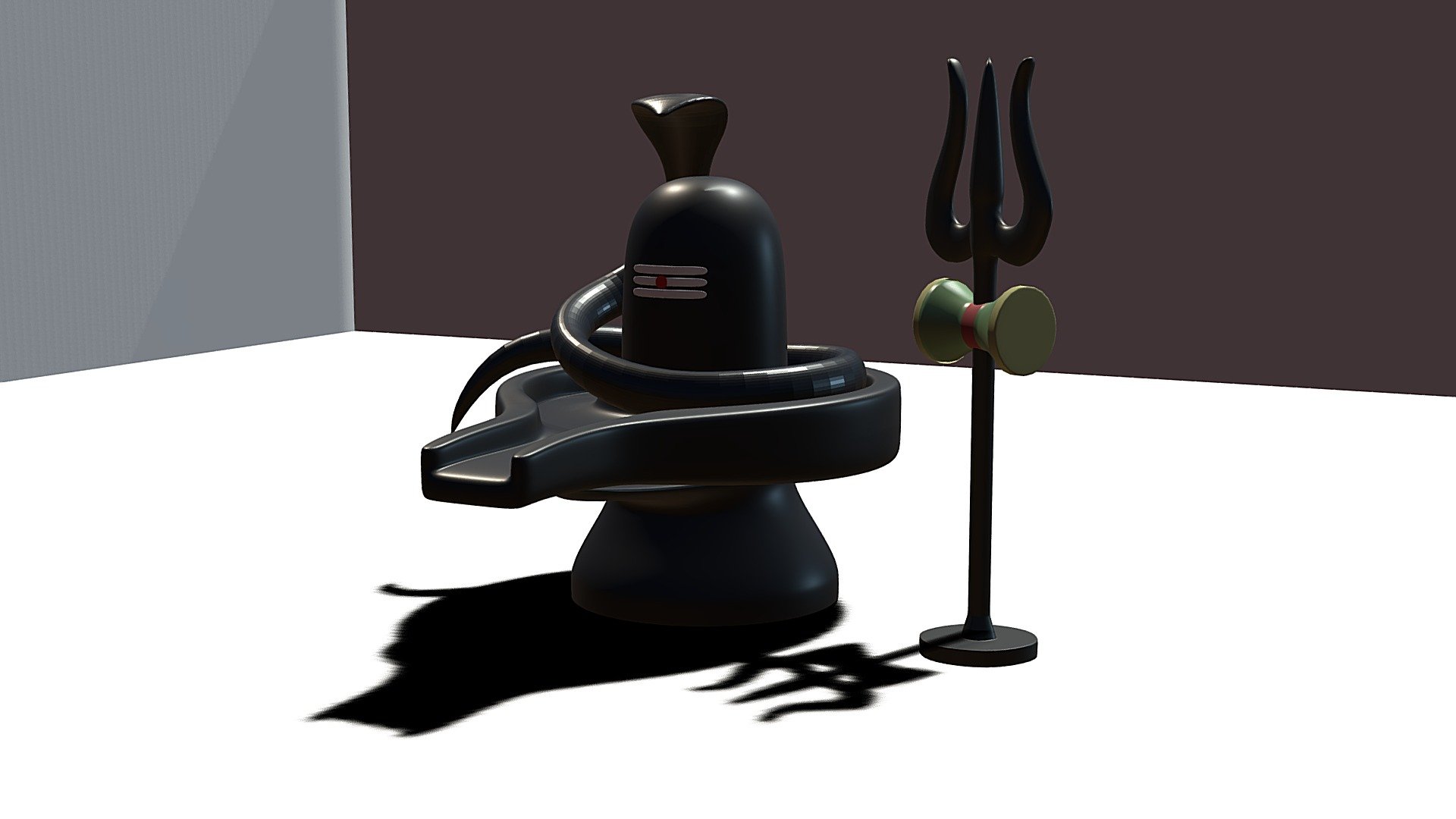 Shiv Ling with snake & Trisul