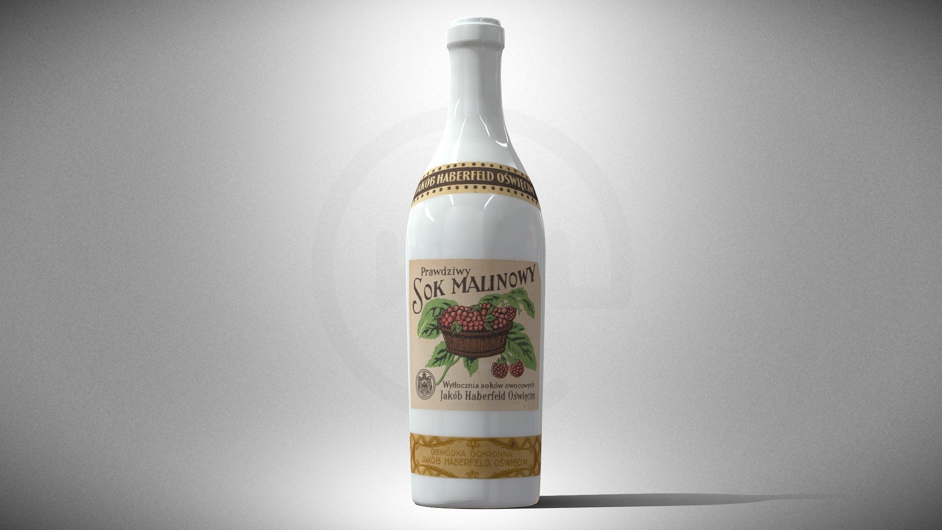 Bottle of raspberry juice - J. Haberfeld Factory