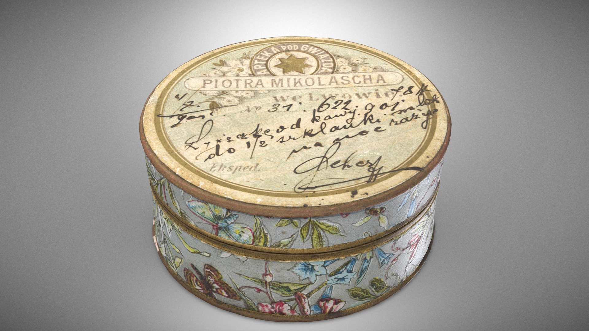 Packaging from Piotr Mikolasch’s pharmacy