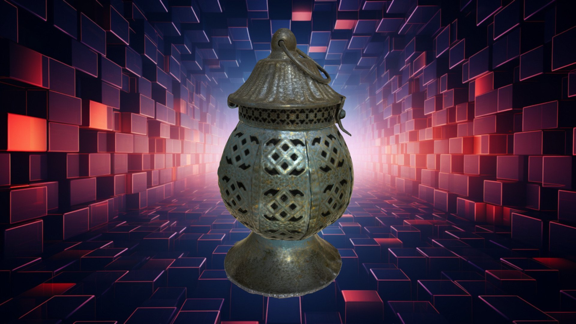 Brass Hanging Lamp - Raw 3D Scan