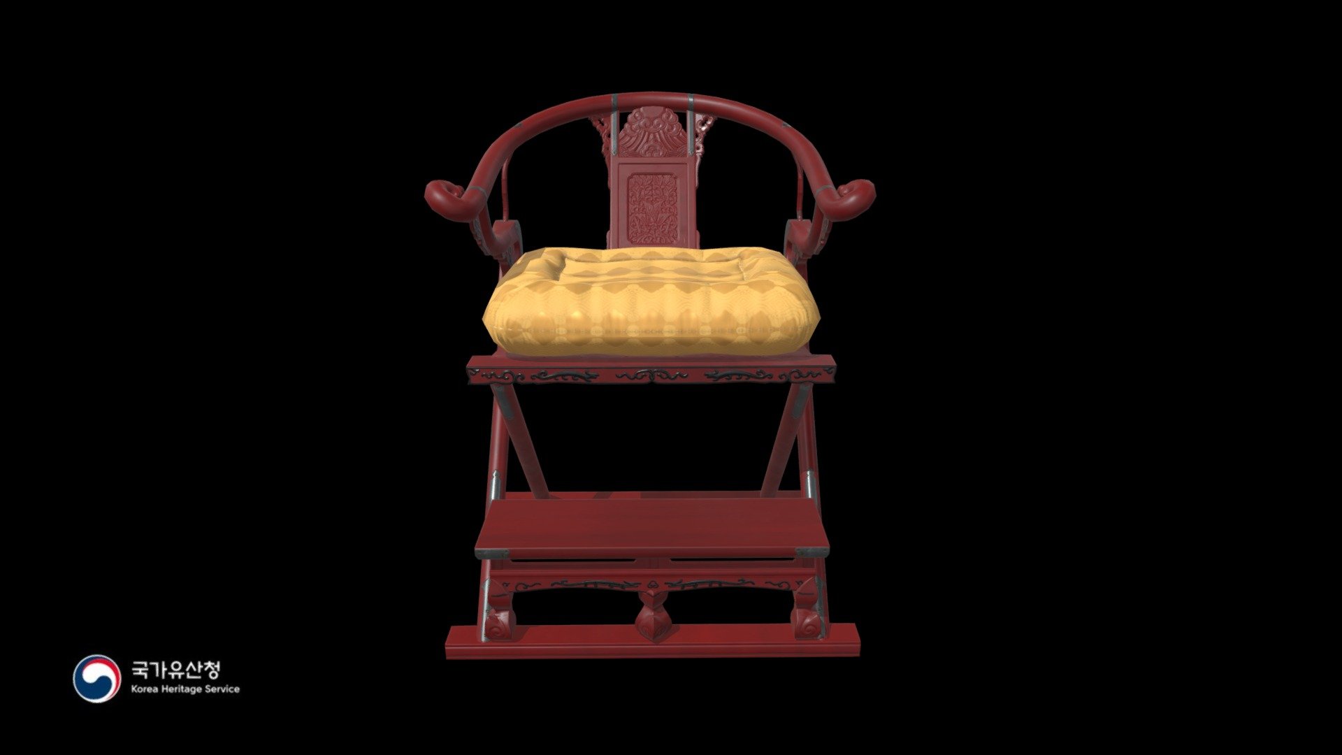 Gyeongbokgung_Sajeongjeon_Red-lacquered Chair