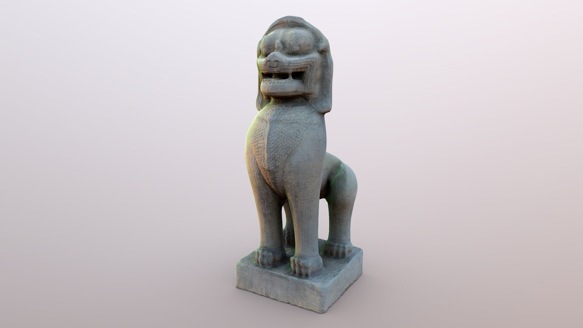 Ancient "Singha" Stone Statue