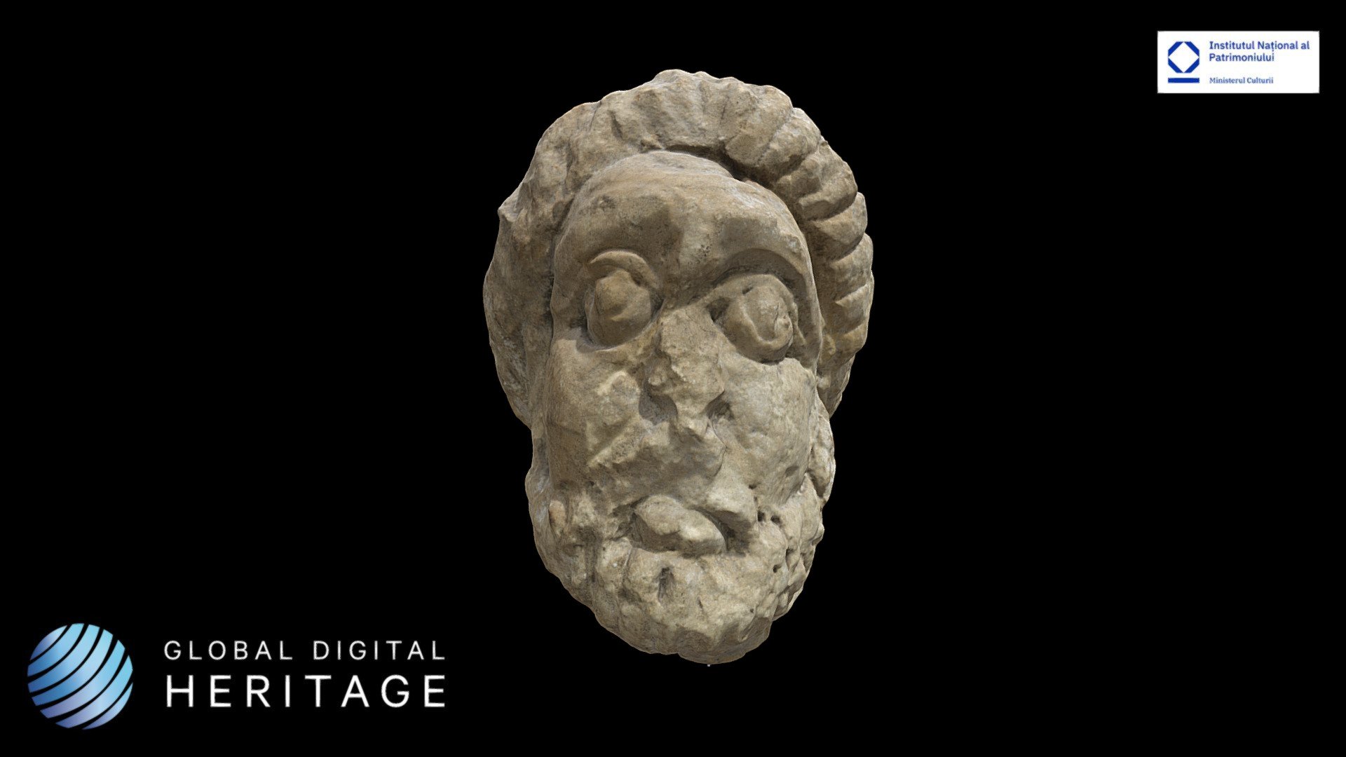 Male head, site of Camena, Romania