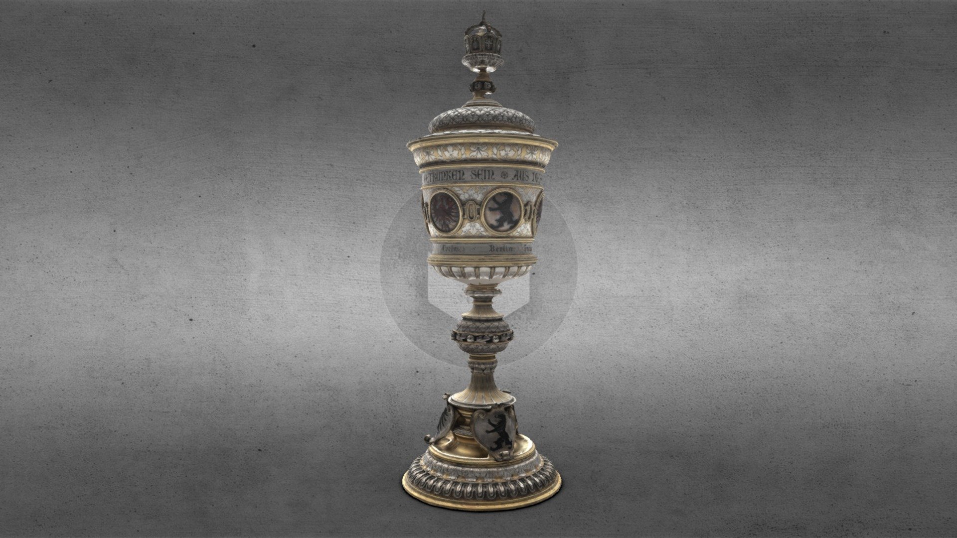 Silver lid goblet