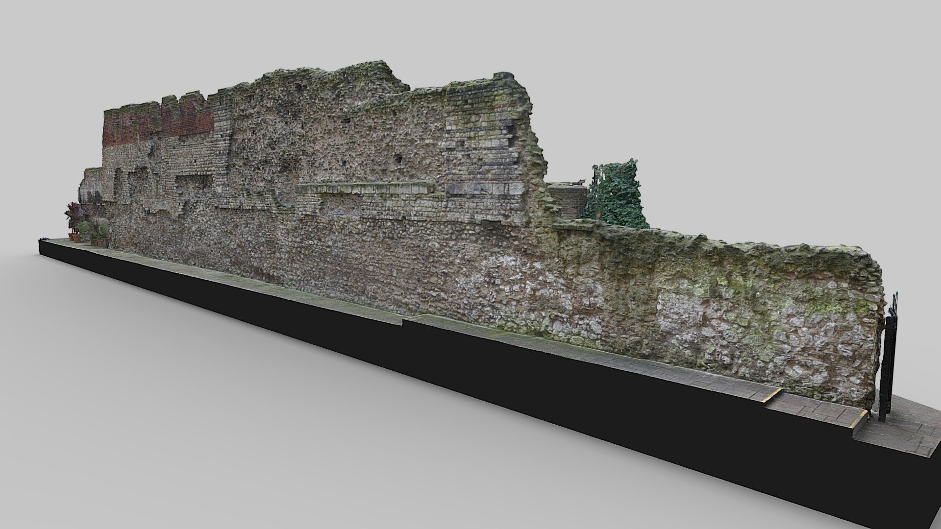 London Roman Wall Alphage Garden 2025