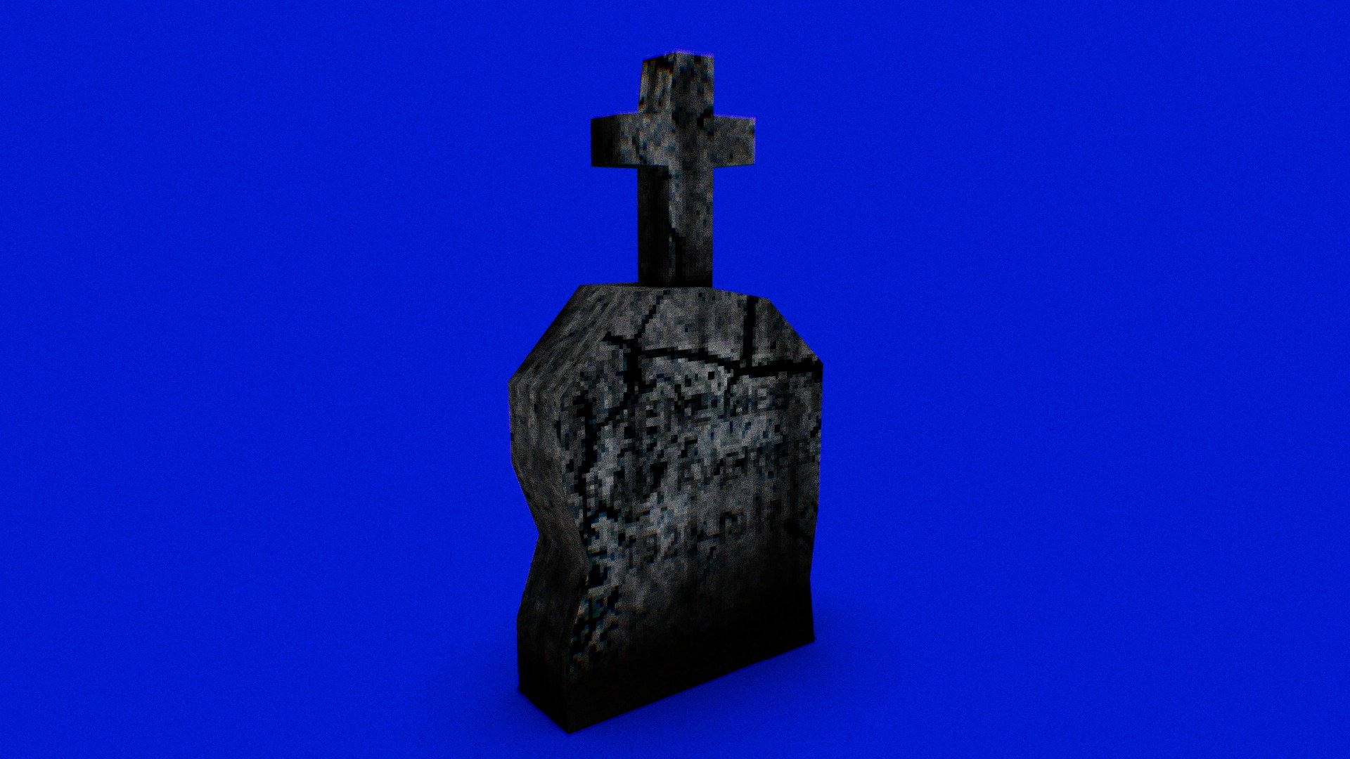 Low Poly PS1 Tombstone