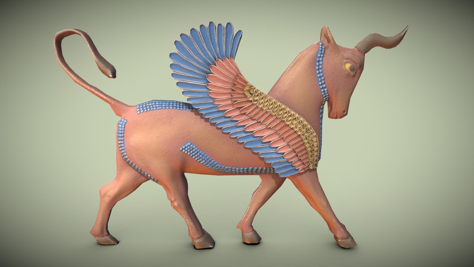 Persian Winged Bull - Persepolis Carvings