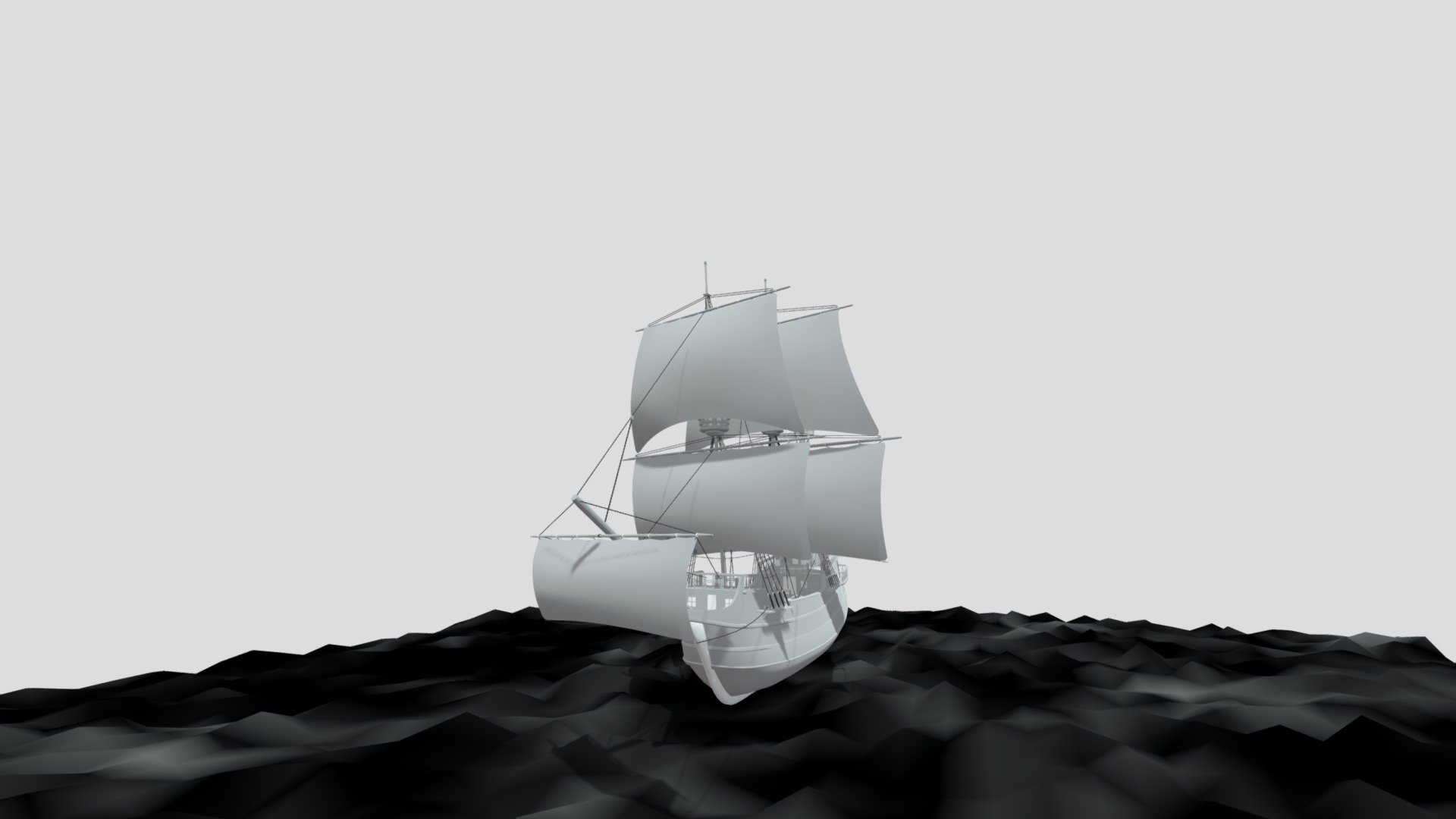 Medieval Ship Sailing