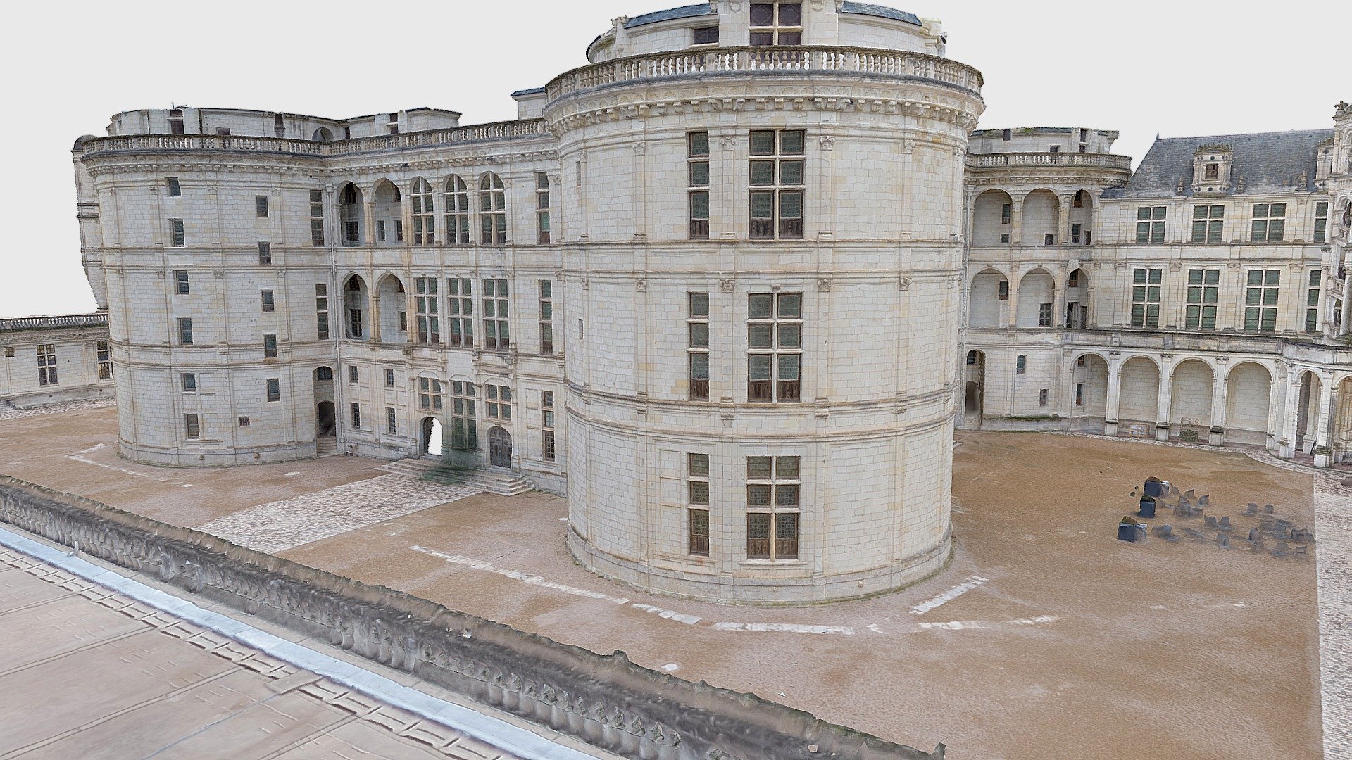 Cour du Château de Chambord