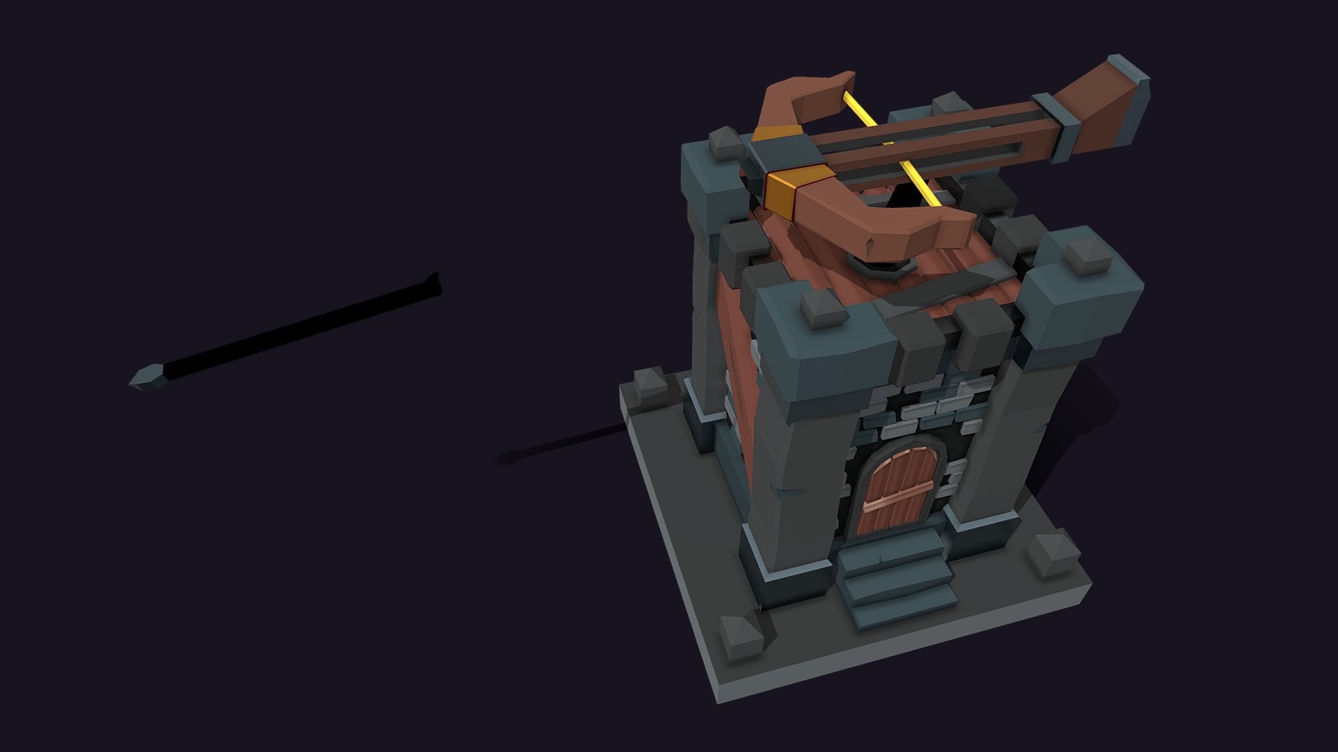 Fantasy Archer Tower - Low Poly 3D Game Asset