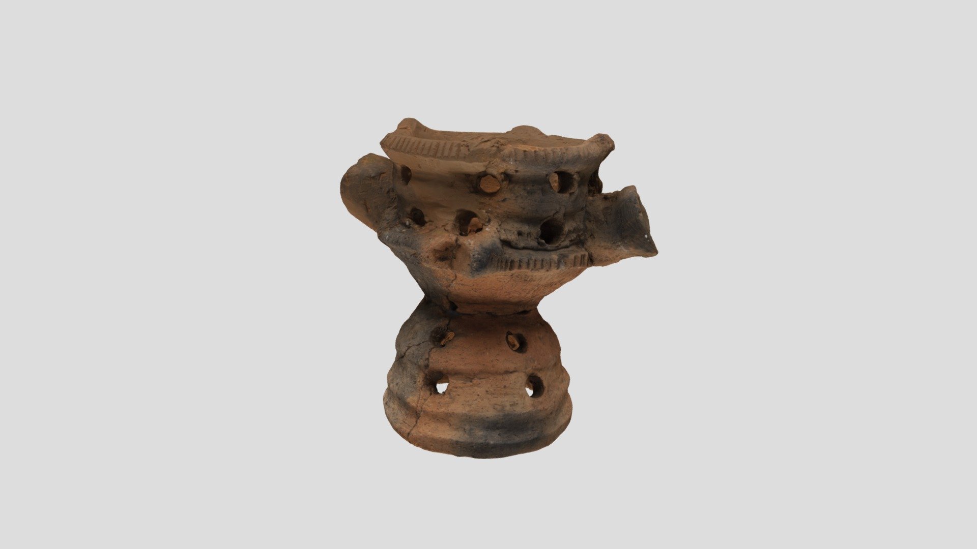 異形台付土器　irregular shaped vessel with pedestal