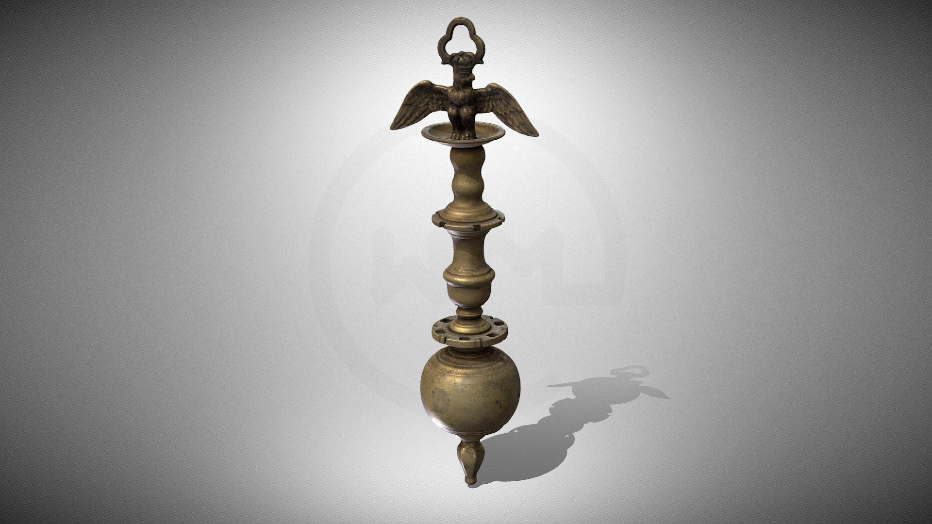 The lamp shaft topped with a crowned eagle