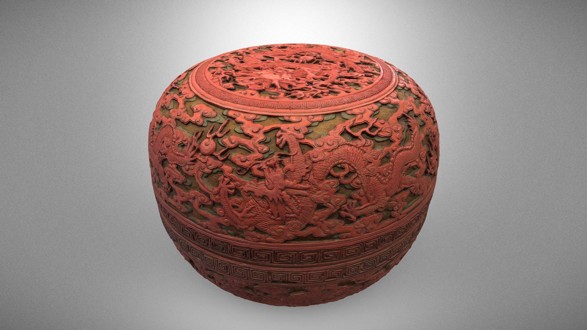 Carved lacquer box