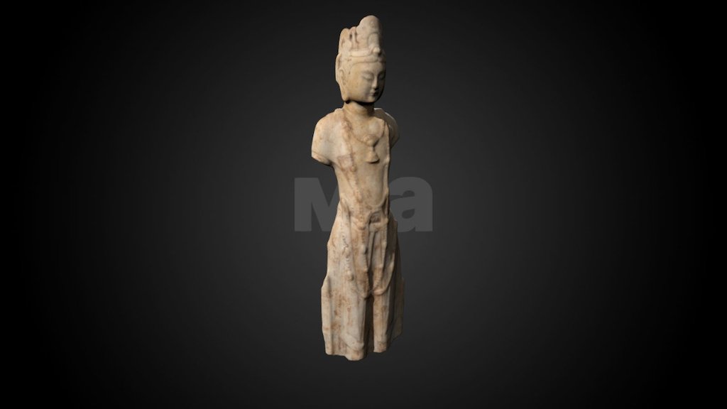 White marble bodhisattva, 6th C CE