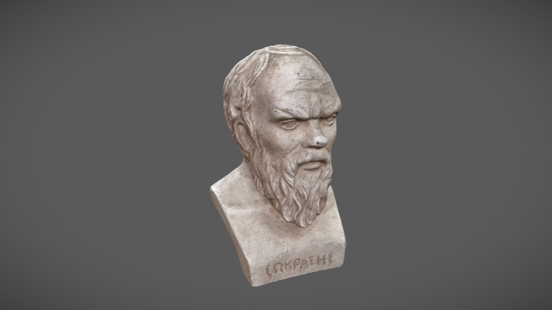 Bust of the Ancient Greek Philosopher Socrates