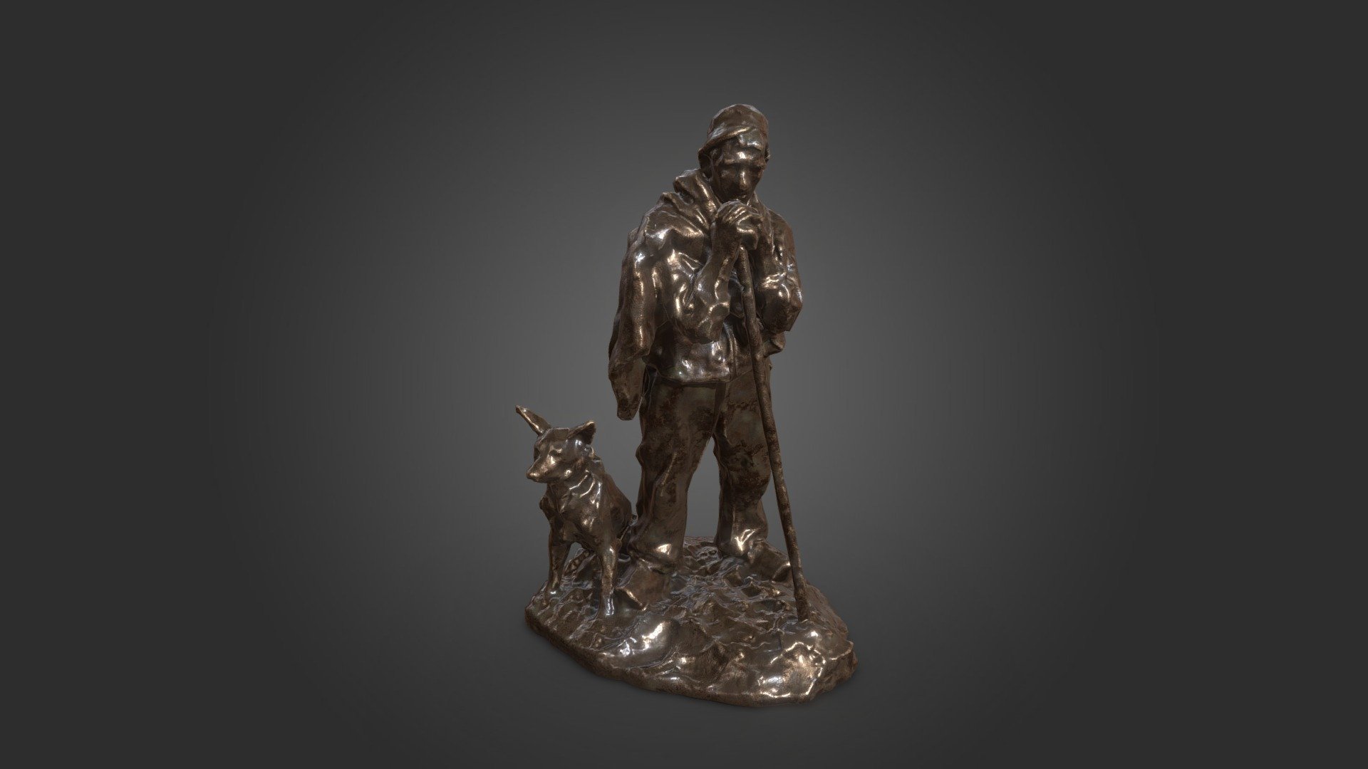 Herder met zijn hond