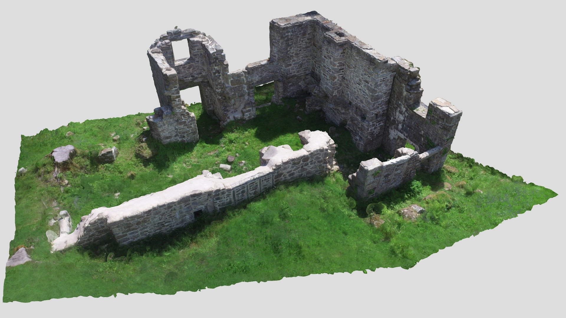 Longstone Manor remains in Burrator Reservoir