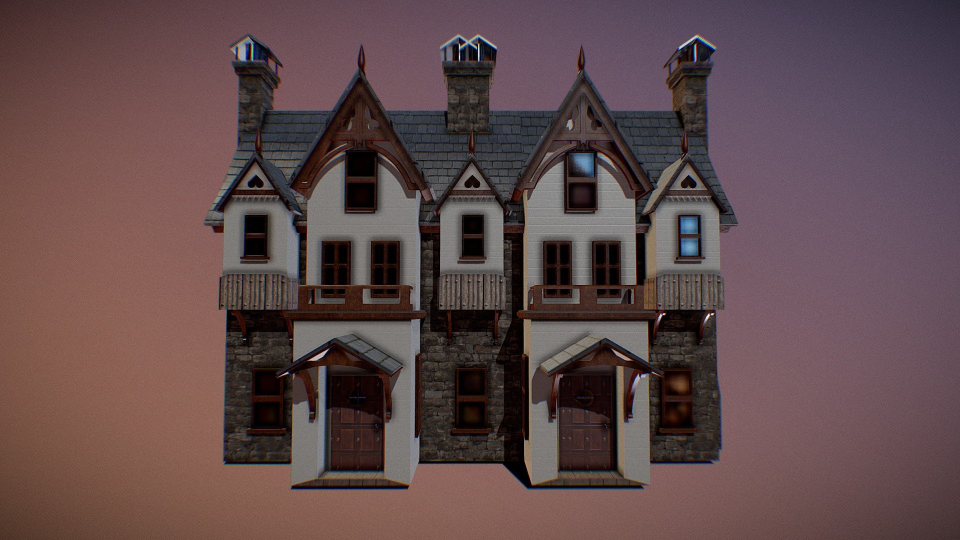 Double Attached Gothic House