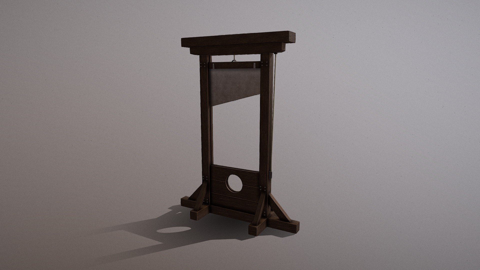 Lowpoly Wooden Guillotine