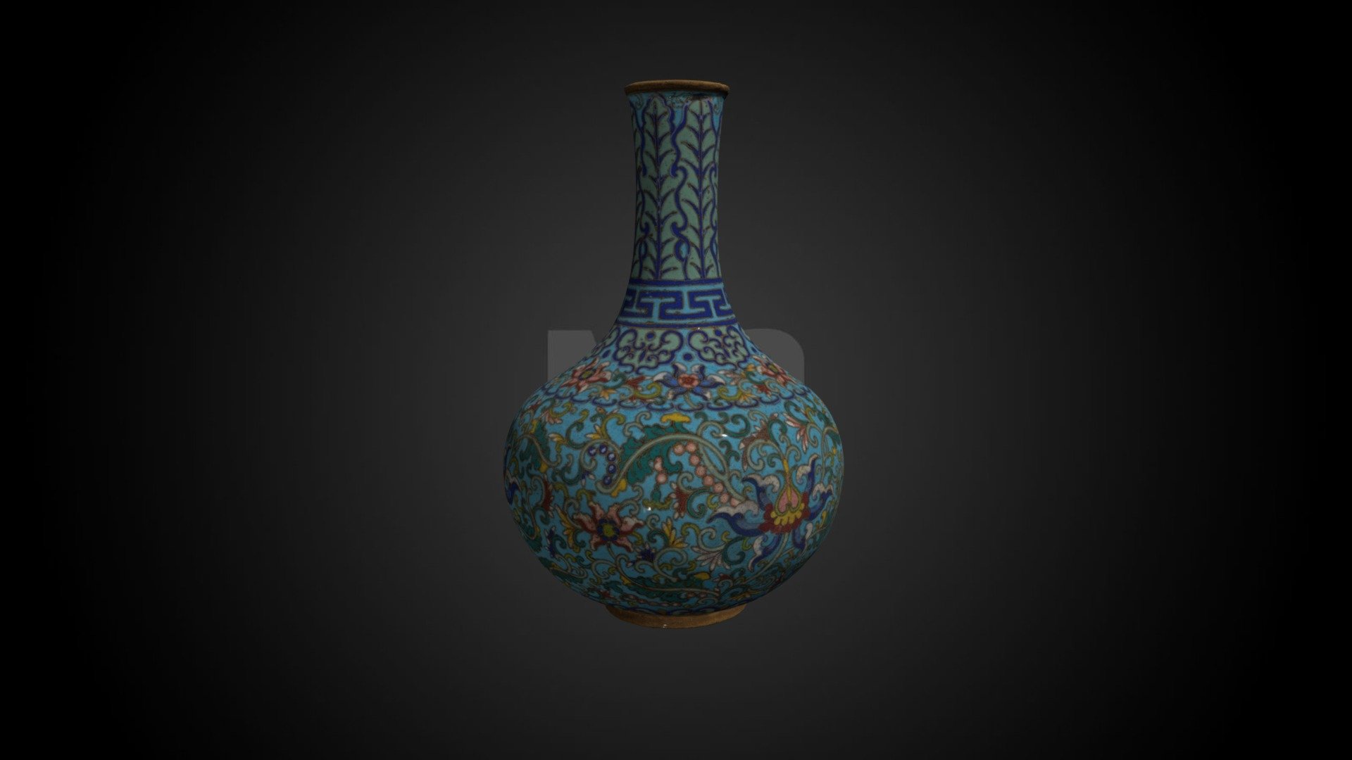 18th C Chinese cloisonne vase